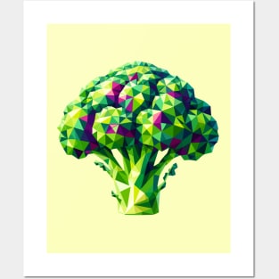 Abstract Geometric Broccoli - Vibrant Color Design Posters and Art